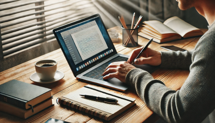 Author reviewing an updated manuscript, edition information, preview, and live product page